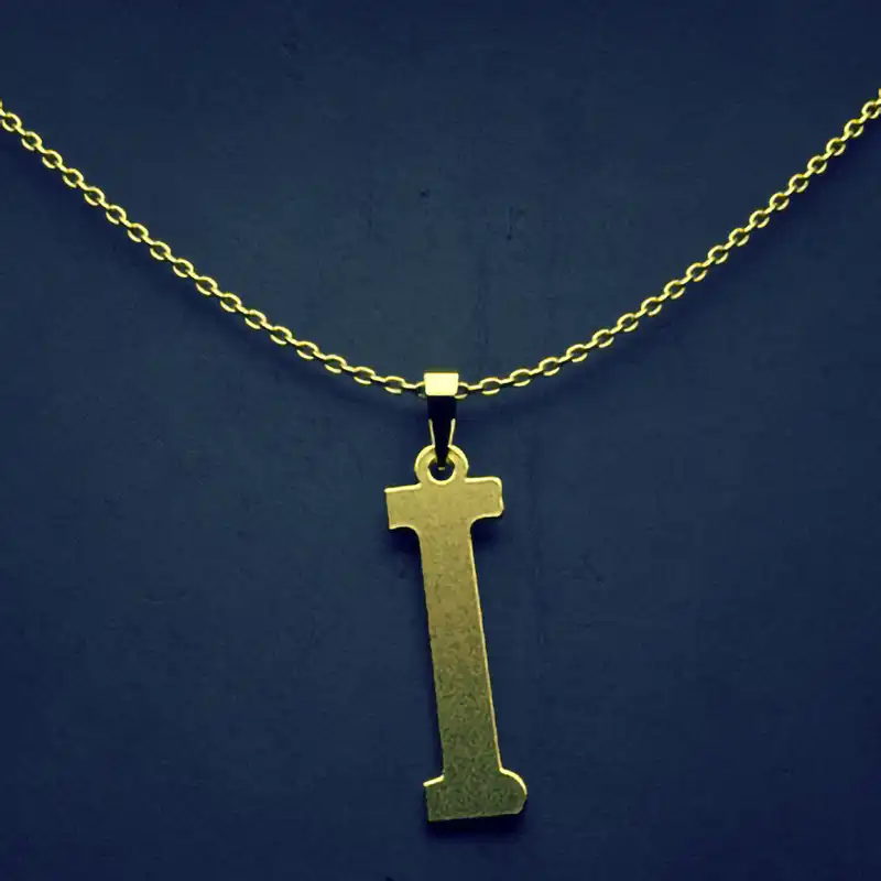 گردنبند طلا 18 عیار زنانه مدوپد مدل حرف I کد H3-1-1243