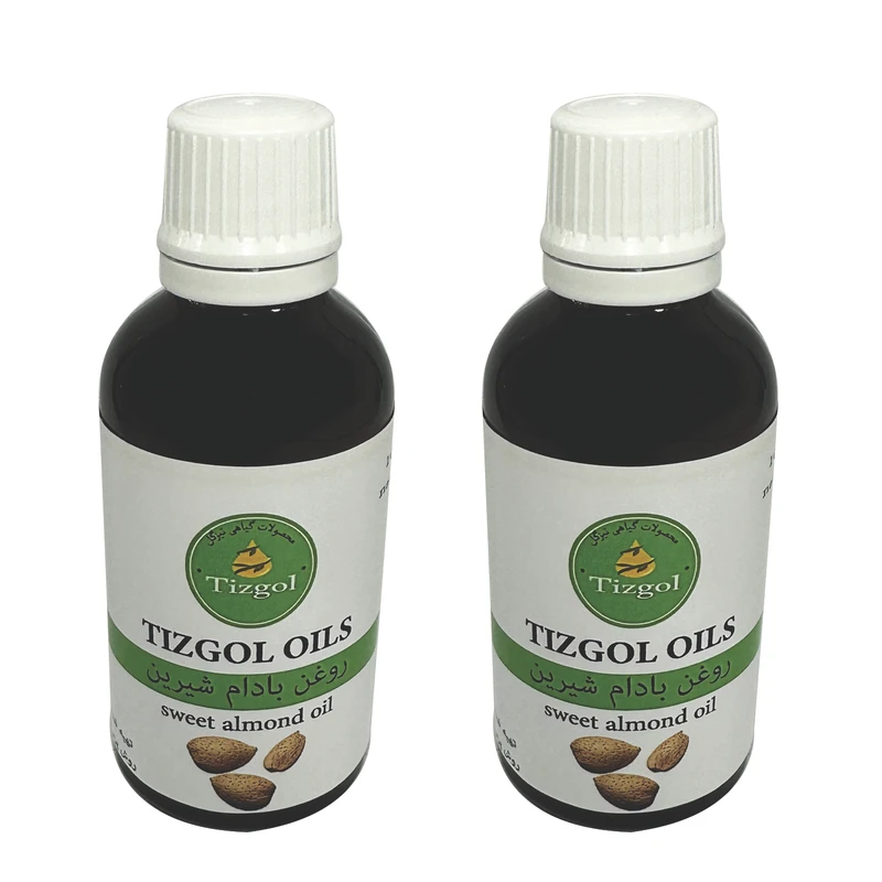 روغن بادام شیرین تیزگل مدل 008 حجم 100 میلی لیتر بسته 2 عددی