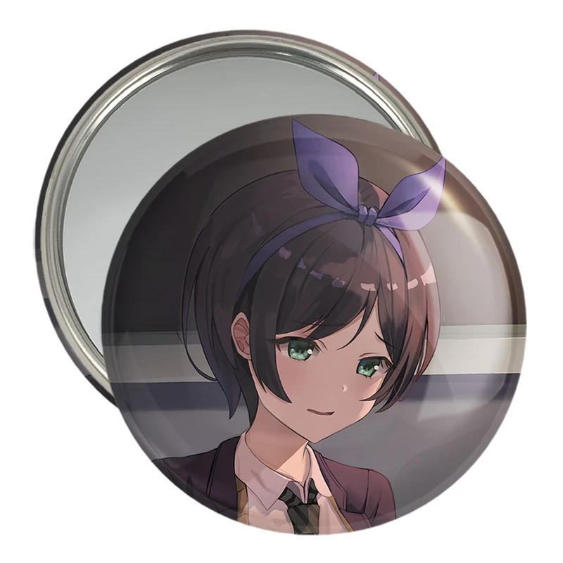 آینه جیبی خندالو مدل رکا انیمه کانوجواوکاری  کد 18237