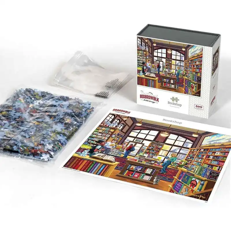 پازل 1000 تکه مدل کتاب خانه طرح Book Shop