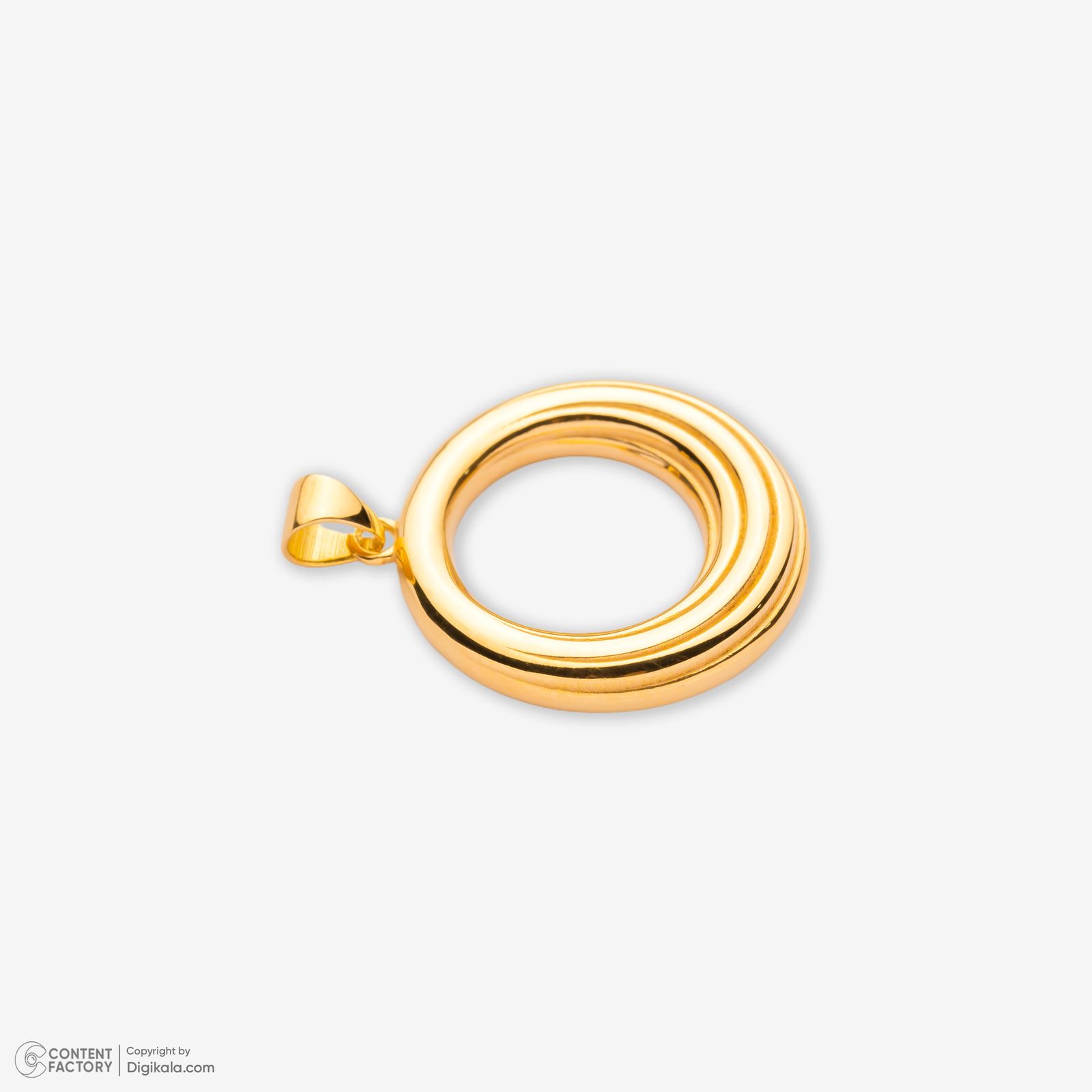 آویز گردنبند طلا 18 عیار زنانه گلدم طرح دایره تو خالی کد PE145003 -  - 5