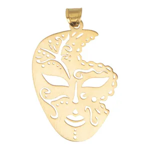 آویز گردنبند طلا 18 عیار زنانه قیراط طرح صورت کد GH4617