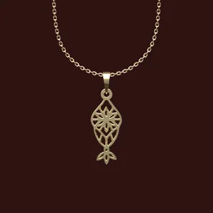 گردنبند طلا 18 عیار زنانه مدوپد مدل هندسی کد X2-1-1121