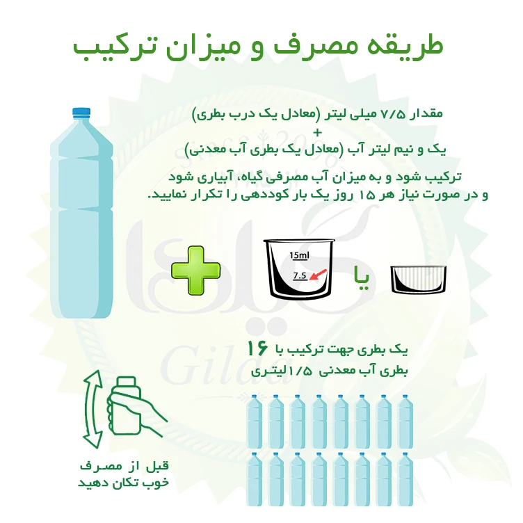 عکس شماره 8 : کود مایع کلات آهن افزایش سبزینگی گیلدا مدل fe6-eddha حجم 120 میلی لیتر