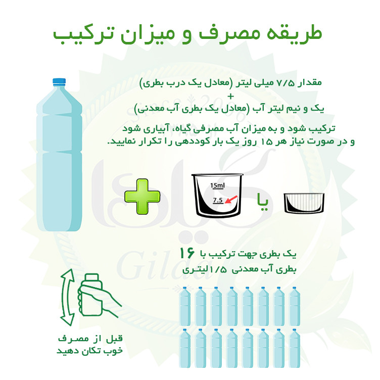 کود مایع هیومیک اسید هیومابن گیلدا مدل GHA حجم 120 میلی لیتر