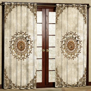 پرده مدل طرح دار هازان پانچی کد 1378 سایز 140x200 سانتی متر