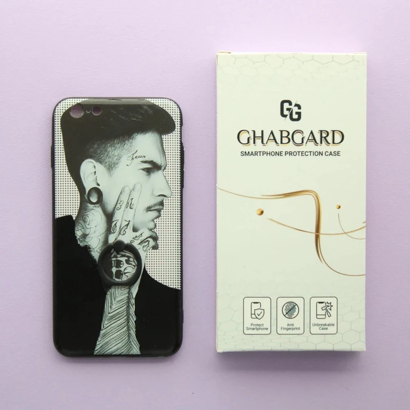  کاور قاب گارد مدل دور ژله ای مشکی پسرانه مناسب برای گوشی موبایل اپل iPhone 6plus / 6s plus