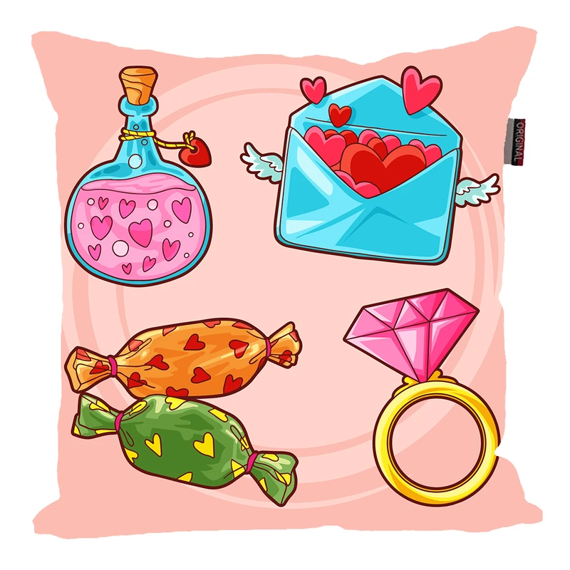 کوسن پاد آفرین مدل عشق طرح LOVE کد PK30886