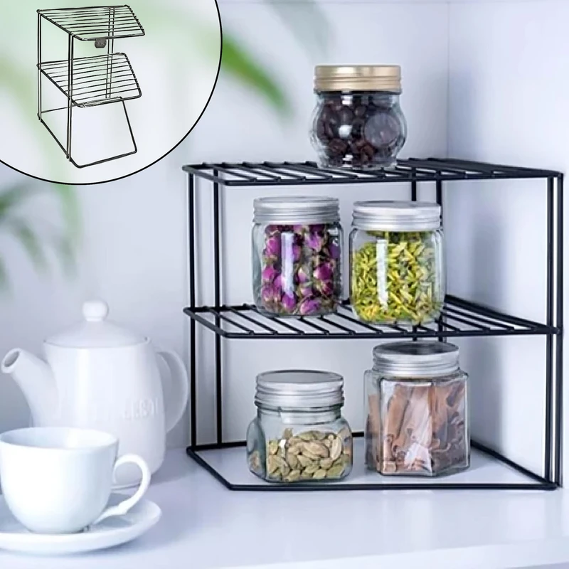 راف نظم دهنده داخل کابینت استیل ایکس مدل کنج کد K2 