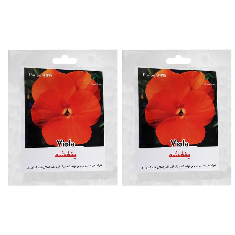 بذر گل بنفشه نارنجی گرین فارم مدل 1 بسته 2 عددی