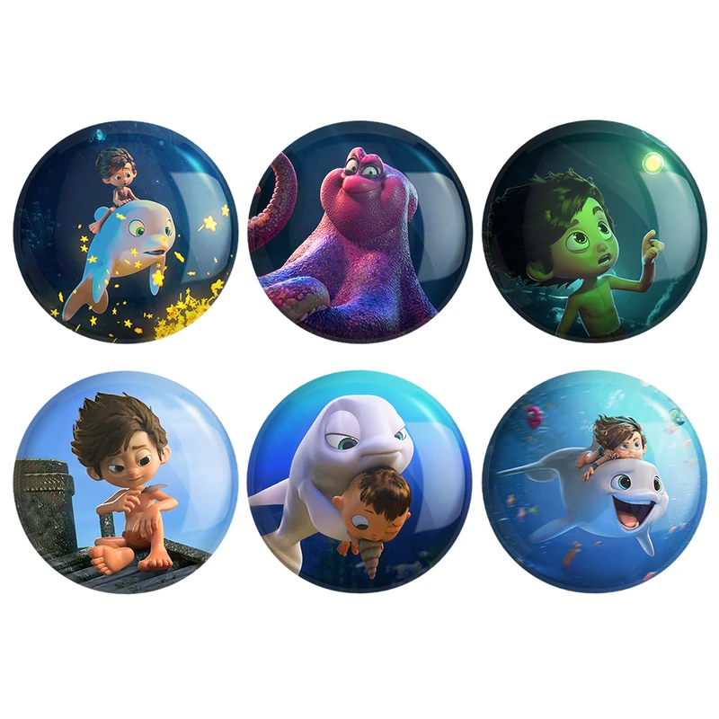 مگنت خندالو طرح انیمیشن پسر دلفینی Dolphin Boy کد 1726A مجموعه 6 عددی