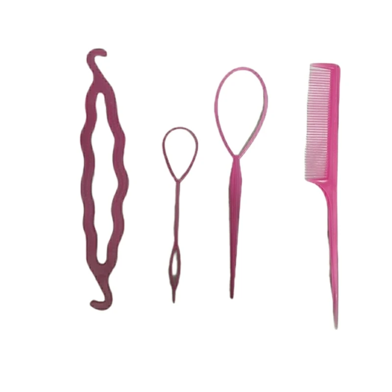 مجموعه ابزار بافتن مو زنانه مدل Firük بسته 4 عددی