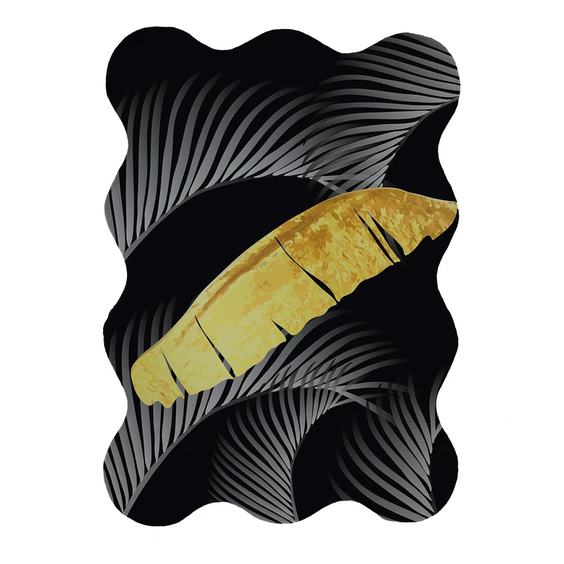 پادری مدل دالبر طرح برگ کد 8989 سایز 80x110 سانتی متر 