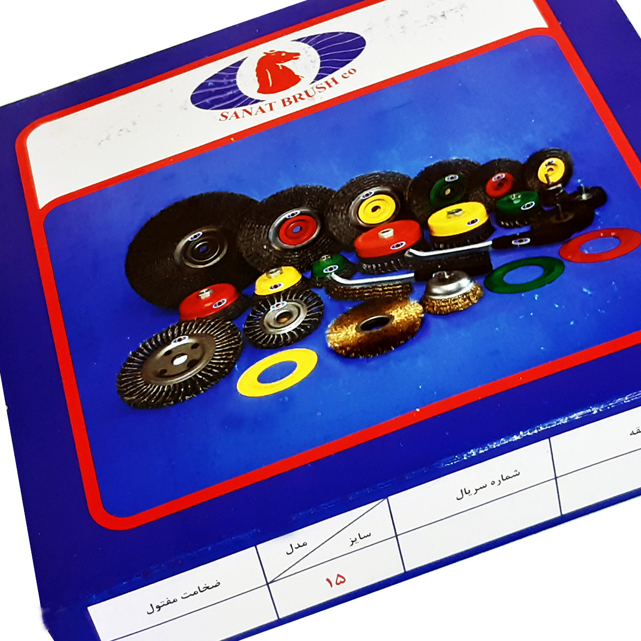 فرچه سیمی تخت صنعت براش مدل HT -00150 سایز 150 میلی متر