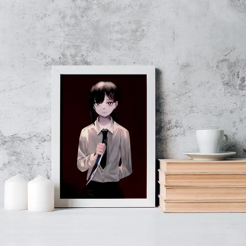 تابلو خندالو مدل ریزه انیمه مرد اره ای کد 17891