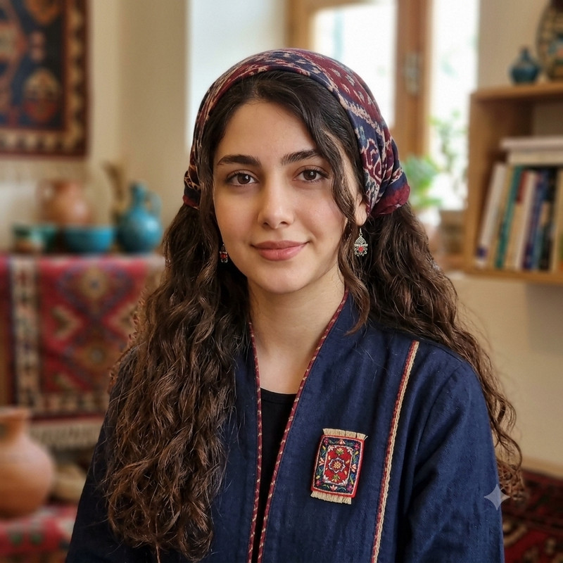 سنجاق سینه دست ساز زنانه مدل نقشِ کهن