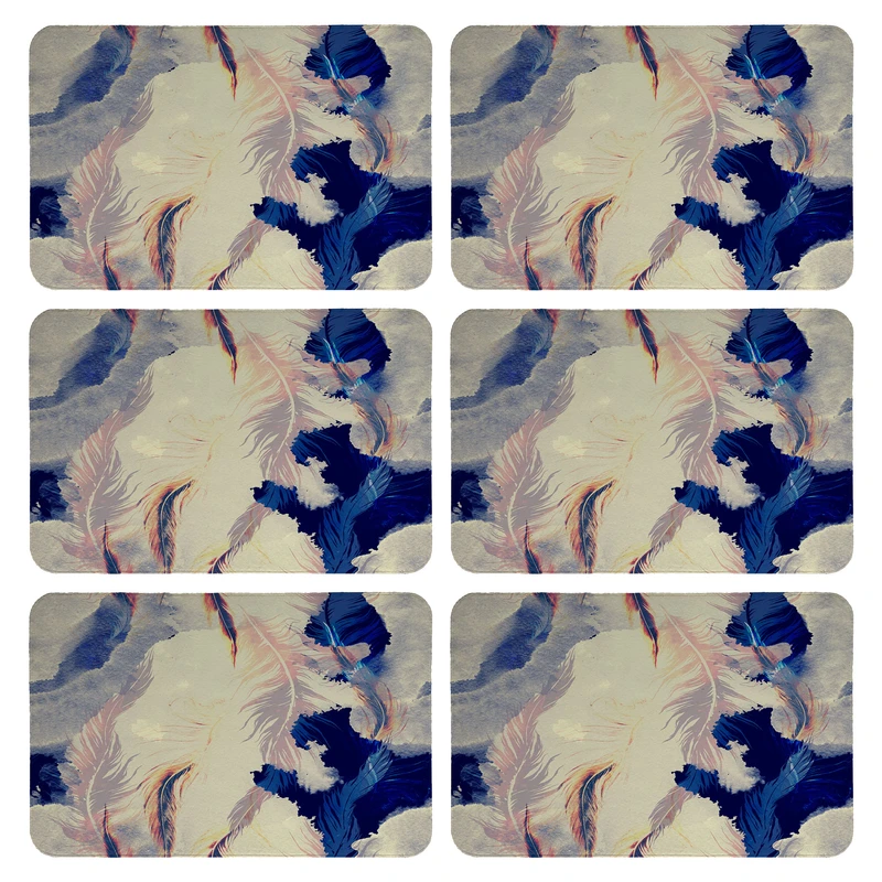 زیربشقابی طرح پر کد 9146 بسته 6 عددی 