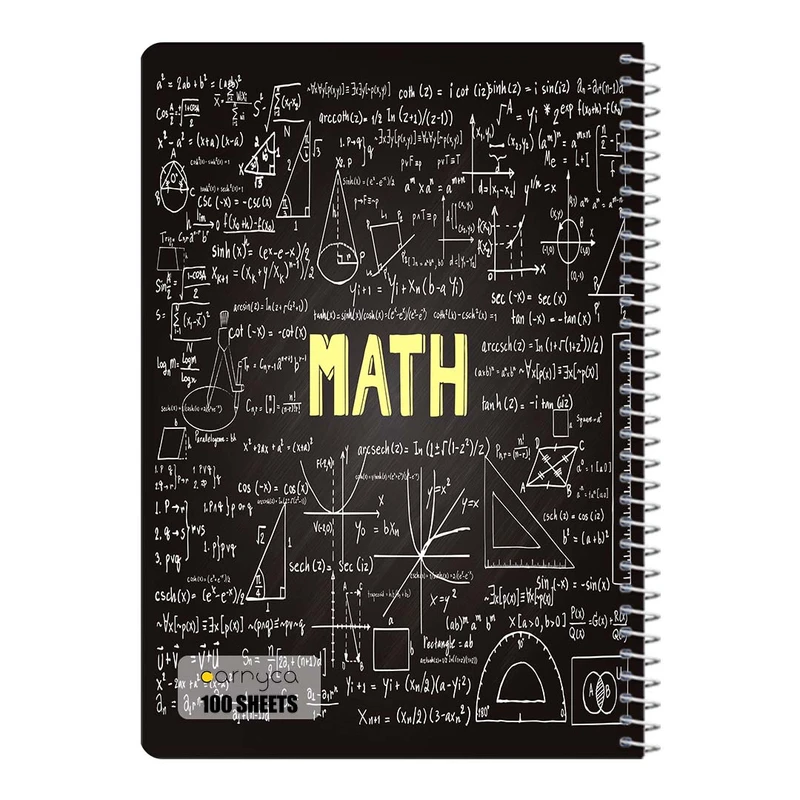 دفتر شطرنجی 100 برگ سیمی کارنیکا طرح ریاضیات Mathematics کد 23048