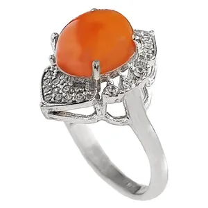 انگشتر نقره زنانه مدل عقیق شرف الشمس یمنی YW4186