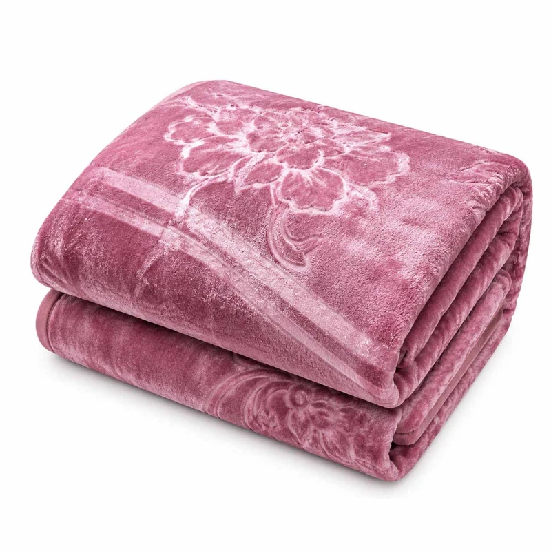 پتو 2 نفره نساجی لاله مهرگان مدل الوان طرح گل سایز 230x210 سانتی‌متر