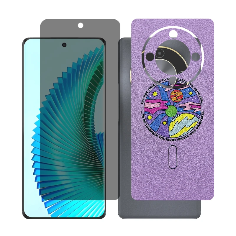 محافظ صفحه نمایش حریم شخصی گلس مدل Together مناسب برای گوشی موبایل آنر X9b به همراه برچسب پوششی پشت گوشی
