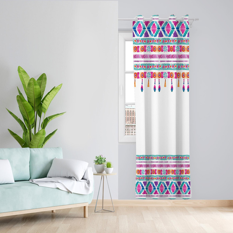 پرده مدل سنتی مخمل پانچی کد 1077 سایز140x200سانتی متر