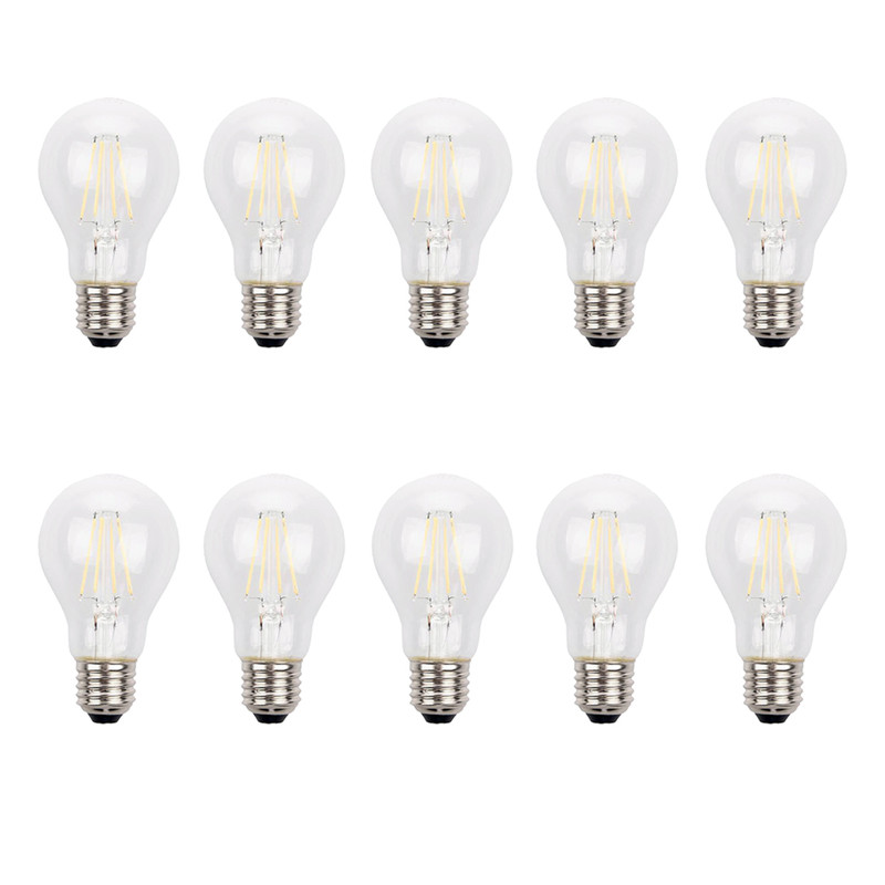 لامپ ال ای دی 6 وات لامپ نور مدل فیلامنتی پایه E27 بسته 10 عددی