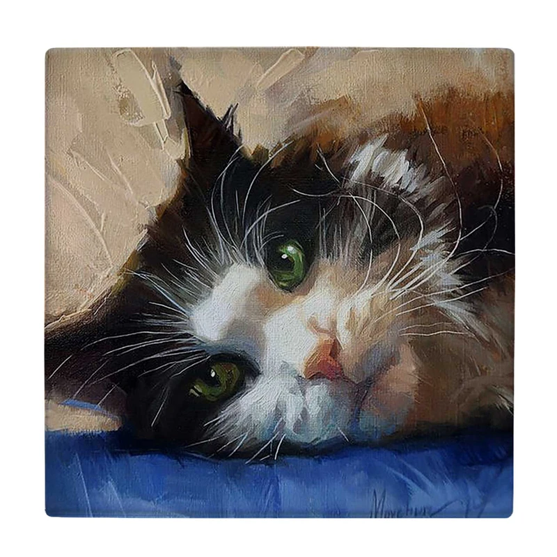 زیر لیوانی  طرح نقاشی گربه کد    6086876_5111