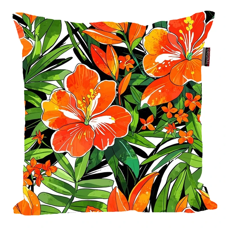 کوسن پاد آفرین مدل گل و برگ کد PK40997