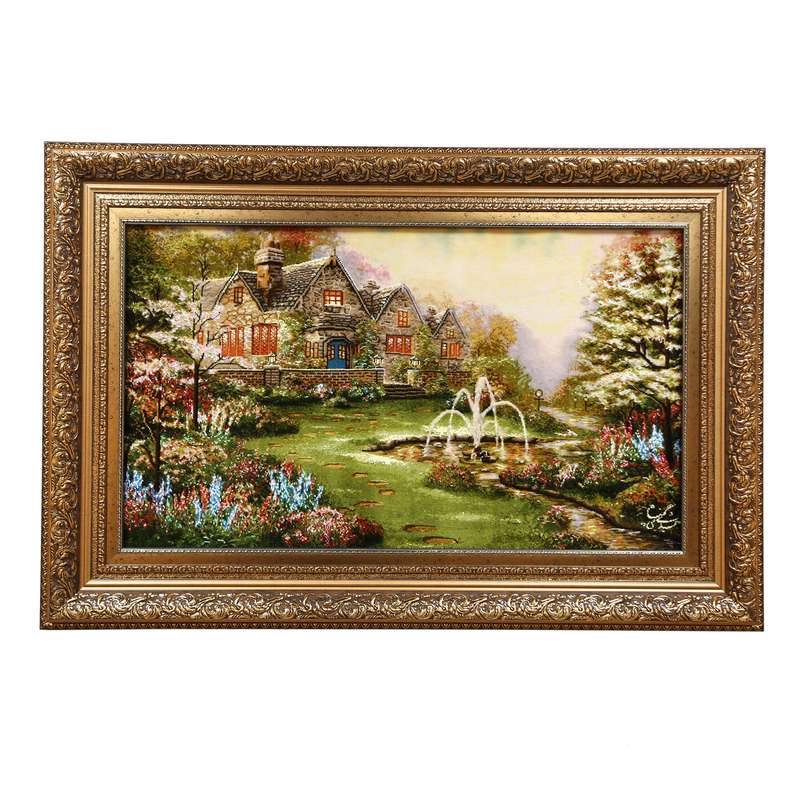 تابلو فرش دستباف مدل کلبه توماس  کد 8474