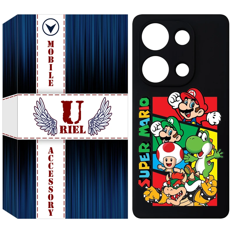 کاور یوریل مدل KSH کد 76 طرح ماریو مناسب برای گوشی موبایل شیائومی Redmi Note 13 Pro 4G / Poco M6 Pro 4G