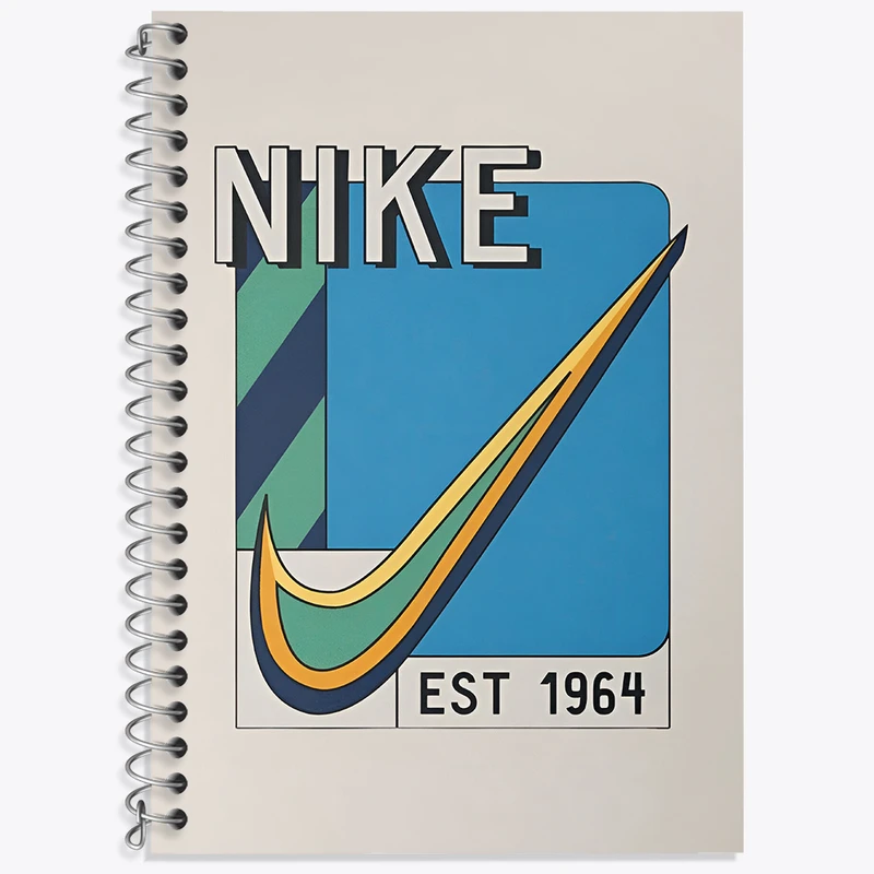 دفتر زبان 50 برگ خندالو مدل سه خط طرح نایک (Nike) کد N2669