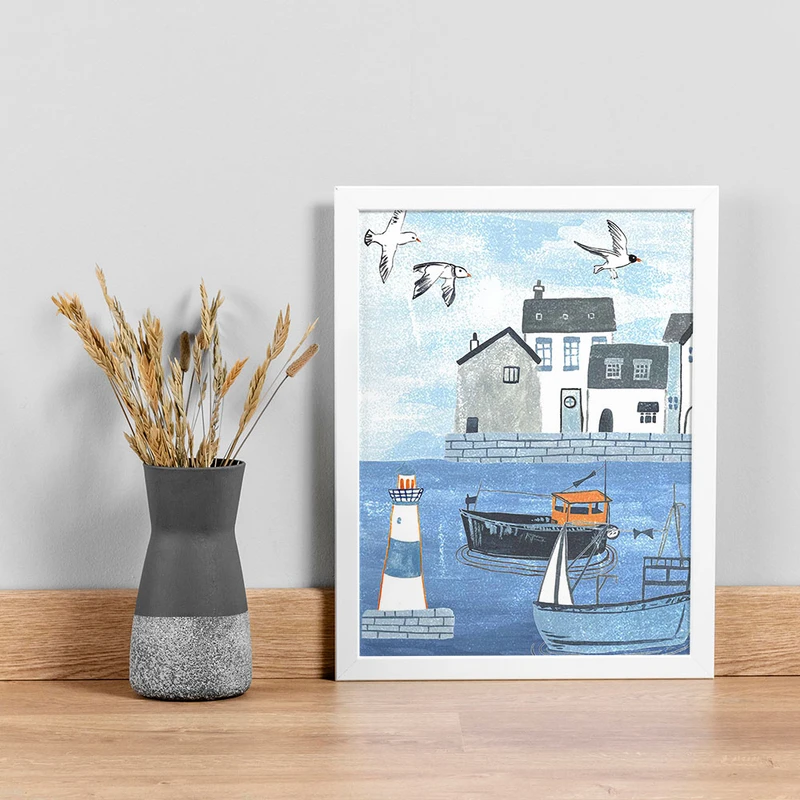 تابلو صبا طرح مدل دکوراتیو مرغ دریایی کد sw