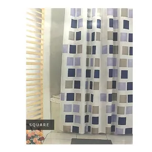 پرده حمام 180 × 200 رزین تاژ طرح مربع