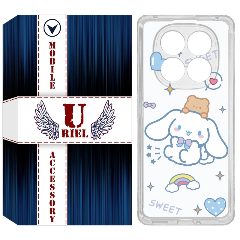 کاور یوریل مدل Clear کد 24 طرح خرگوش بامزه مناسب برای گوشی موبایل شیائومی Redmi Note 14 Pro 4G / Poco X7