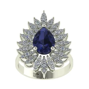 انگشتر طلا 18 عیار  اونیکست مدل 1949 Sapphire
