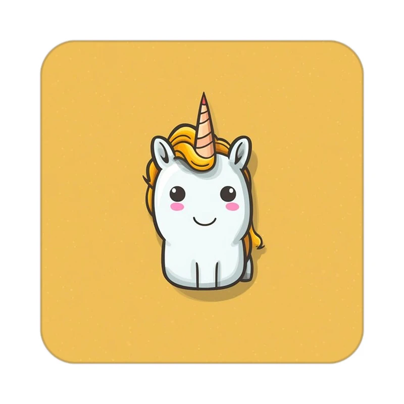 زیر لیوانی کاکتی طرح اسب تک شاخ و یونیکورن مدل mp32188