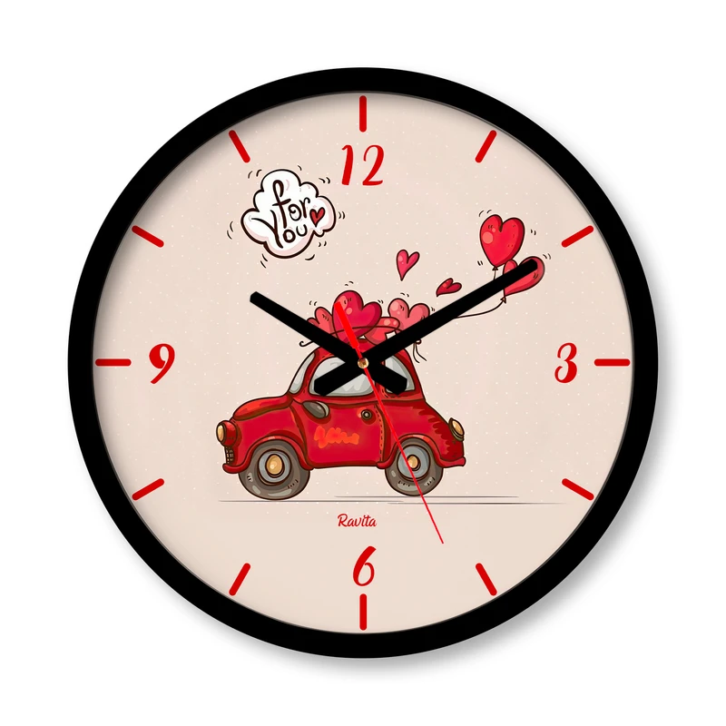 ساعت رومیزی عقربه‌ای راویتا مدل ماشین  و قلب کد 3530