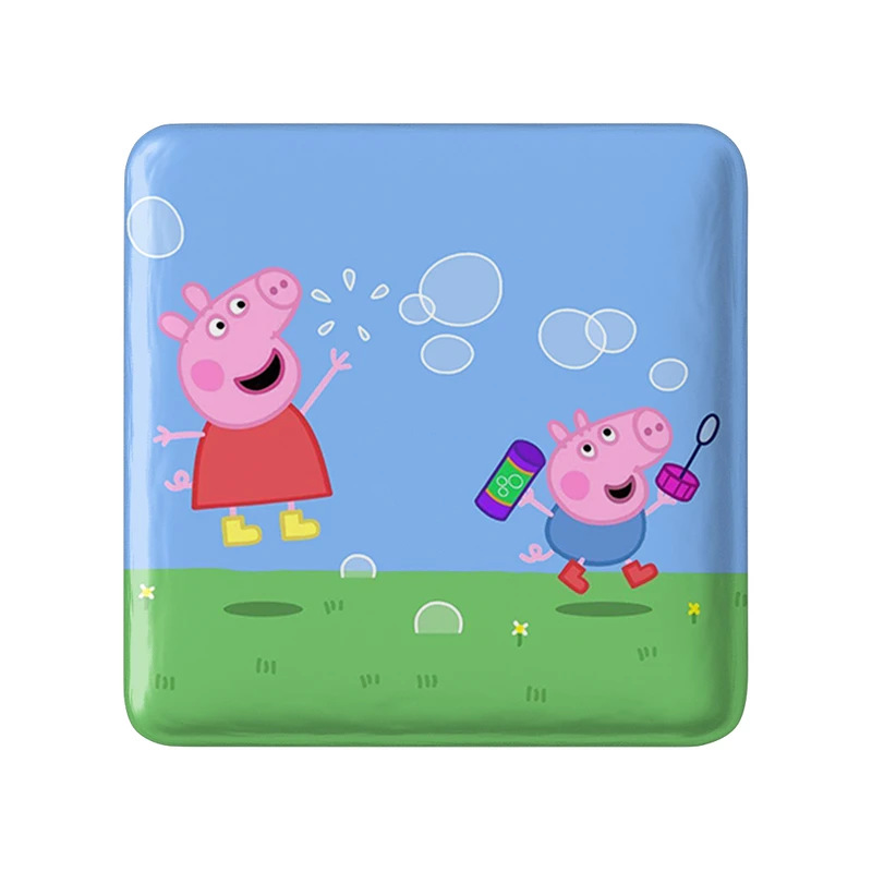 مگنت خندالو طرح پپا و جورج انیمیشن پپا پیگ Peppa pig  مدل مربعی کد 22064