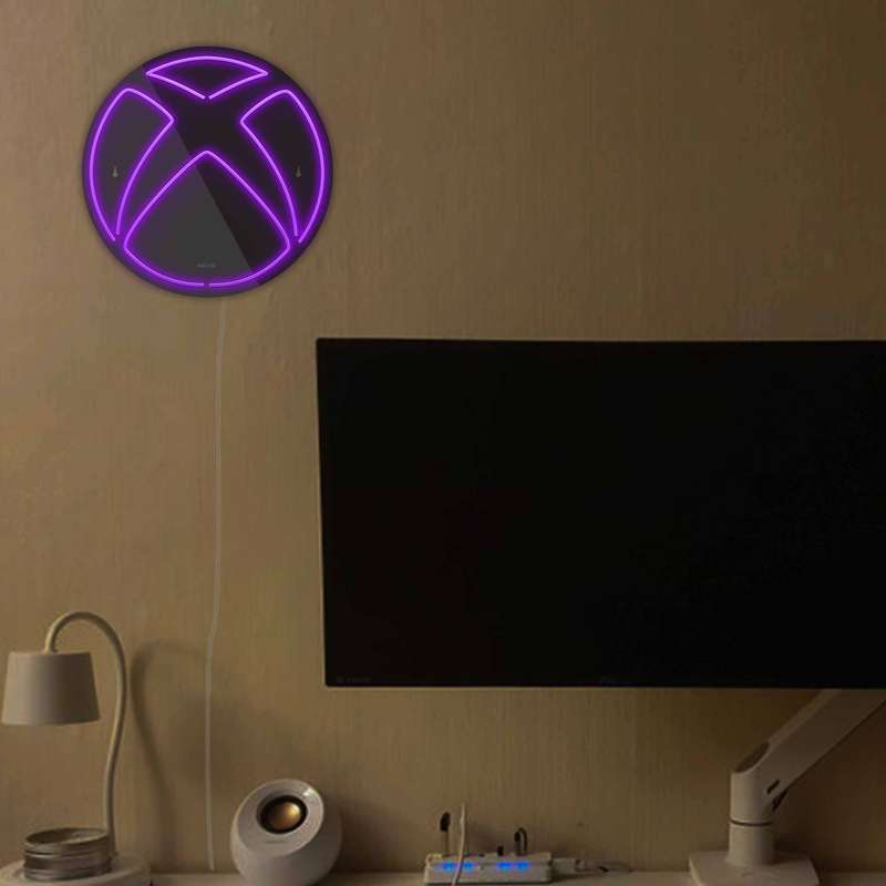 چراغ دیواری نئون دیزاین مدل Xbox-BL_PR