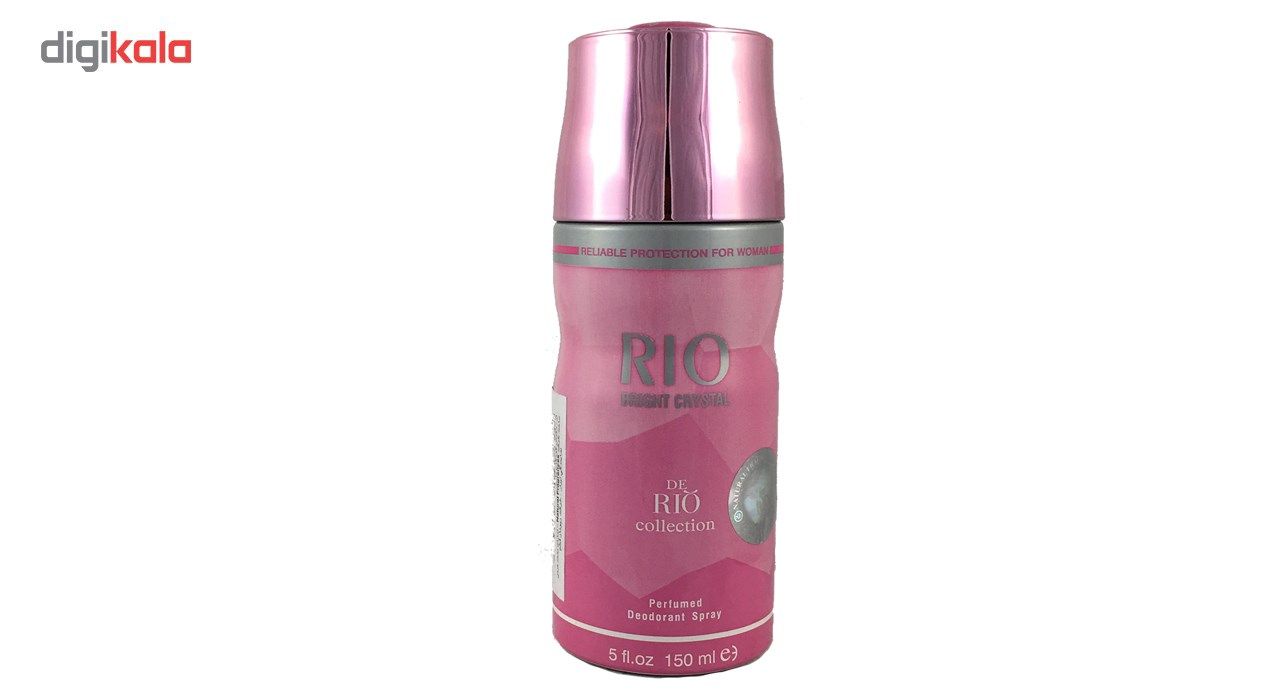 اسپری ضد تعریق زنانه ریو کالکشن مدل Rio Bright Crystal حجم 150ml -  - 2