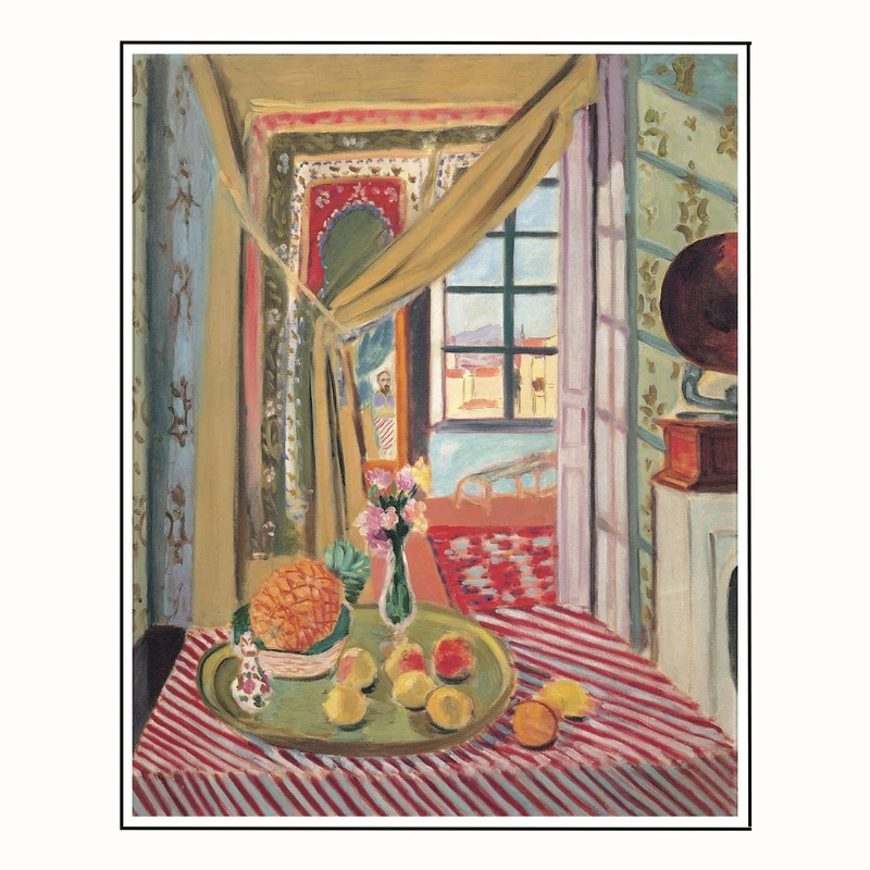 پوستر مدل هانری ماتیس-چاپ داخلی با فونوگراف 