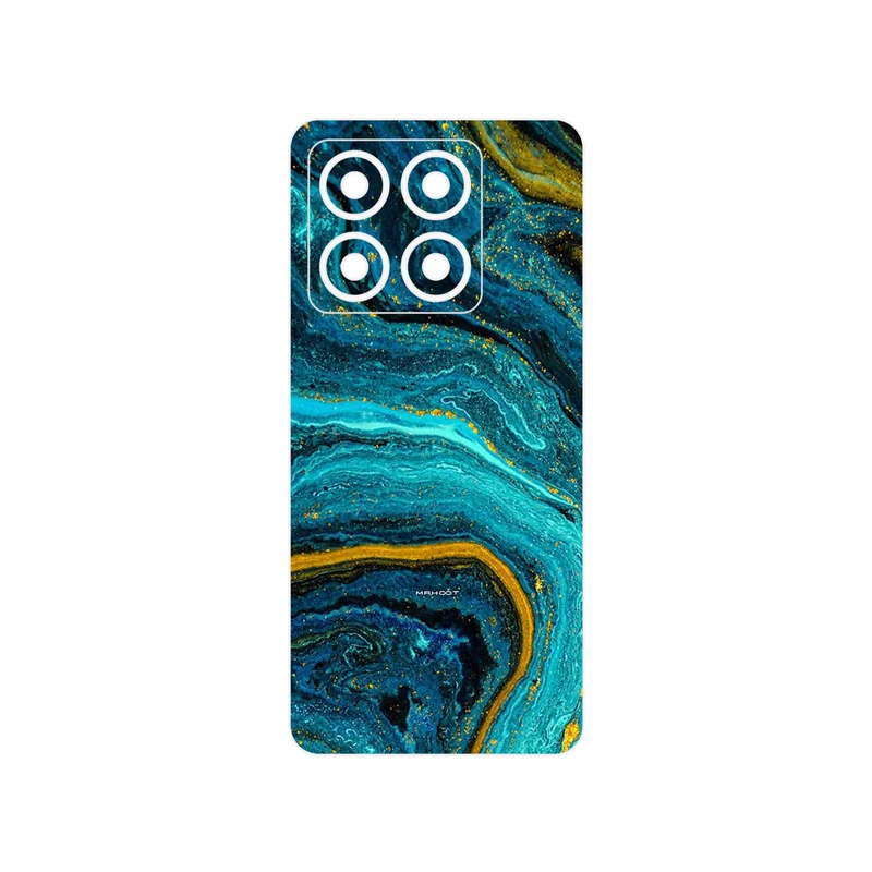 برچسب پوششی ماهوت مدل Turquoise marblewith golden streaks مناسب برای گوشی موبایل شیائومی 14T