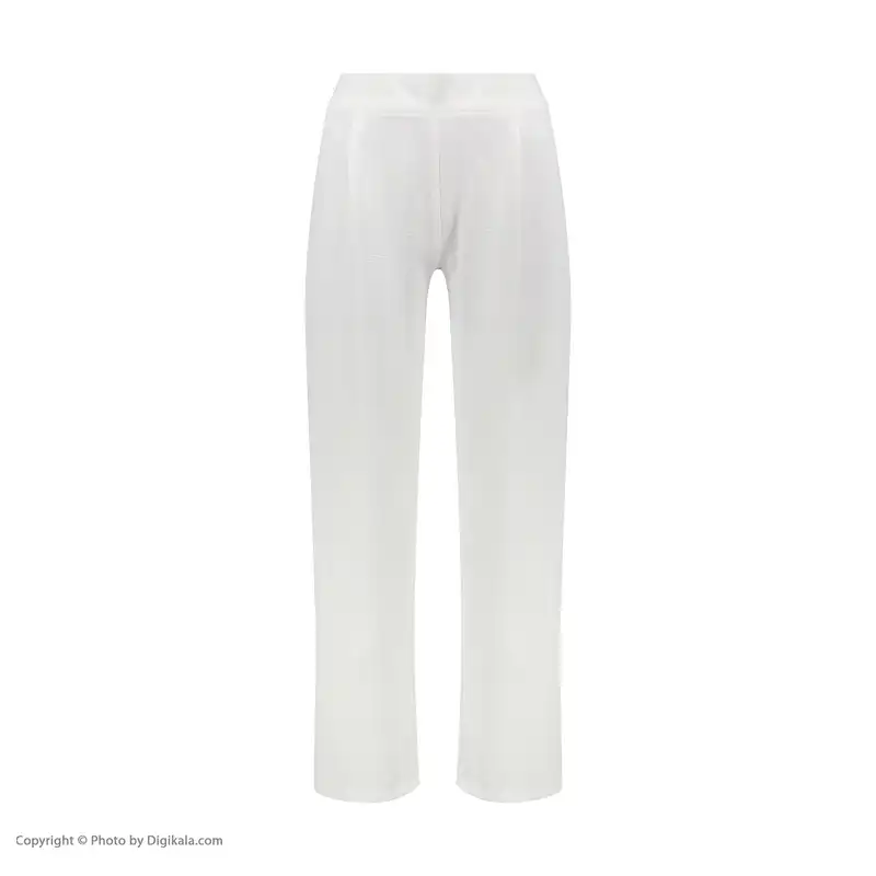 شلوار زنانه مدل    هاوین 313 بگ کمرکش ابروبادی رنگ سفید