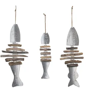 آویز تزیینی نقطه مدل Gray Fish بسته 3 عددی