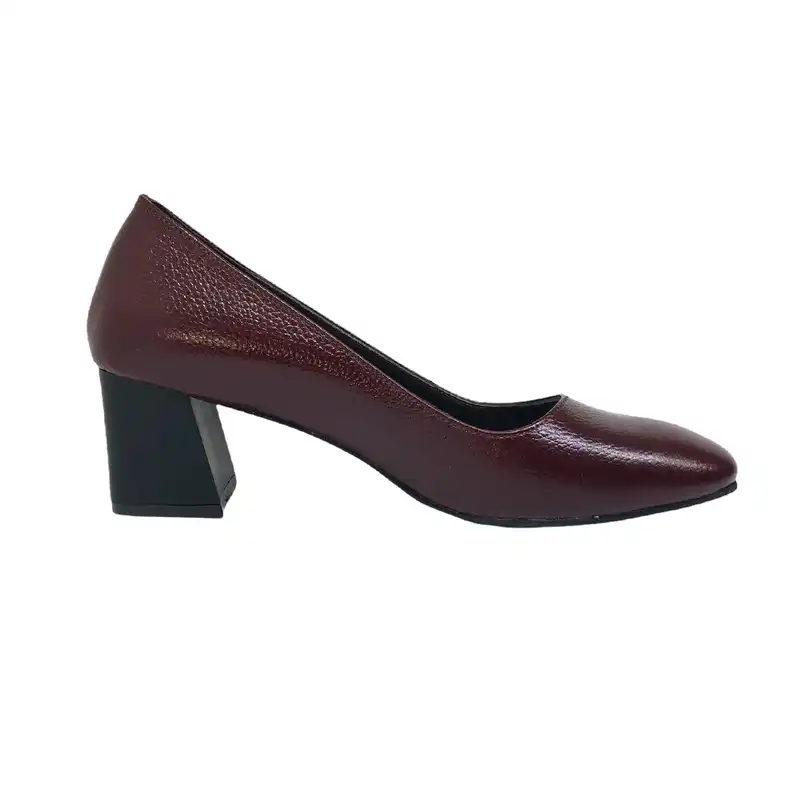 کفش زنانه سرزمین چرم مدل 1712 رنگ زرشکی