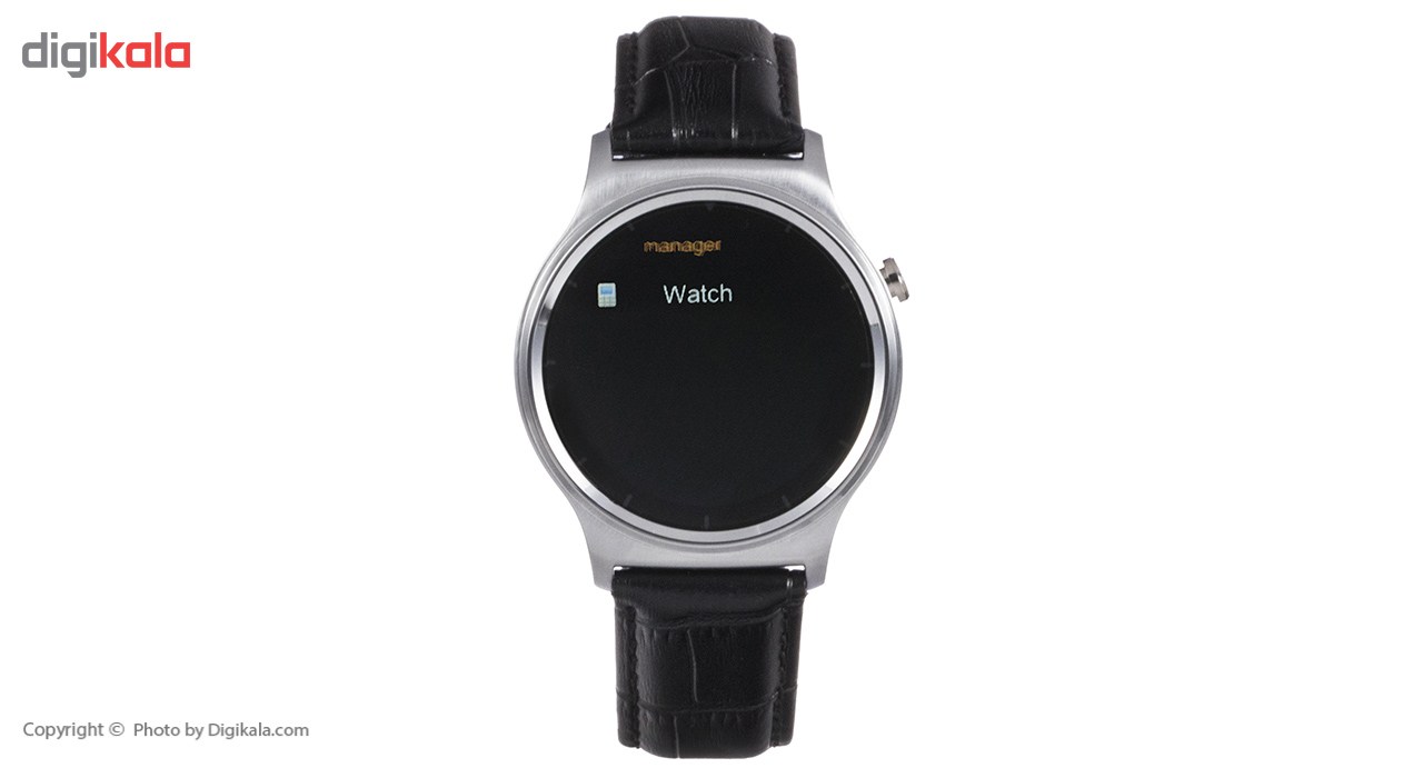 ساعت هوشمند تی تی وای جی موو مدل GW01 silver with black leather strap