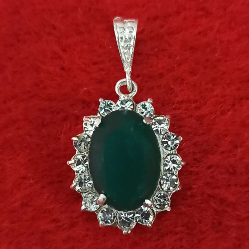 آویز گردنبند نقره زنانه سلین کالا مدل عقیق یشم کد ce-agh