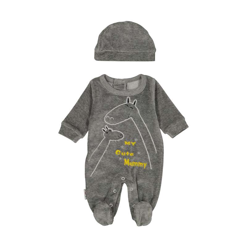 ست سرهمی و کلاه نوزادی آدمک مدل 2171211-93