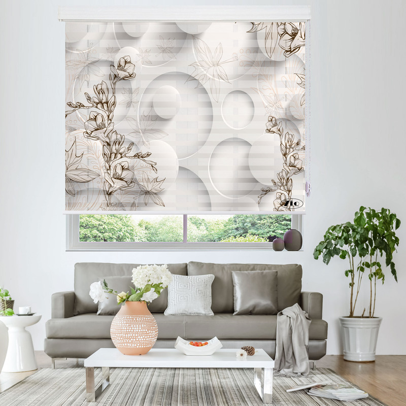 پرده زبرا زیو مدل 3D-1008 سایز 100x200 سانتی متر